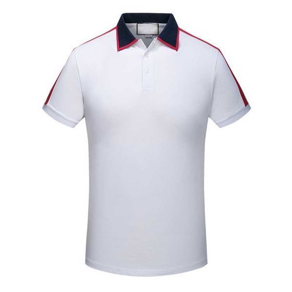 

new designer polo shirts men luxury casual t shirt snake bee letter print embroidery fashion high street t-shirt 2l50, White;black