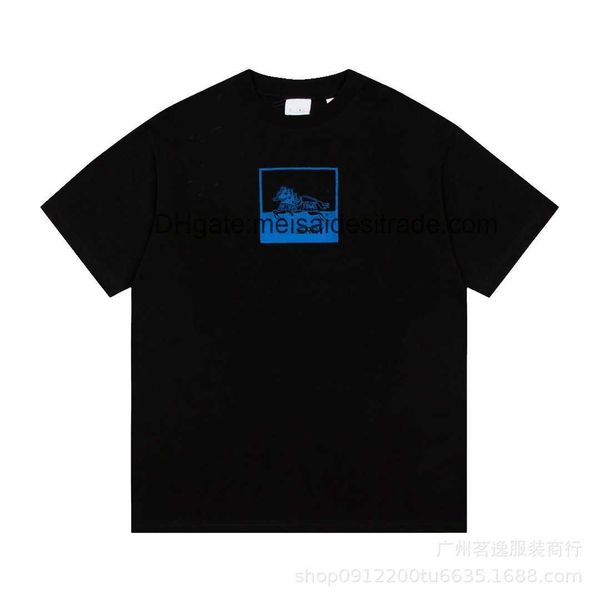 

aaaaa designer luxury t-shirt bur brand the correct version bu home warhorse embroidered short sleeve t-shirt high street casual versatile c, White;black