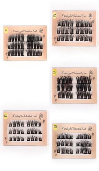 

girls professional makeup single cluster eyelashes grafting false eye lashes segmented mixed lash4892389
