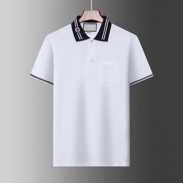 

2023 mens designer polos brand small horse crocodile embroidery clothing men fabric letter polo t-shirt o collar casual tee shirt, White;black