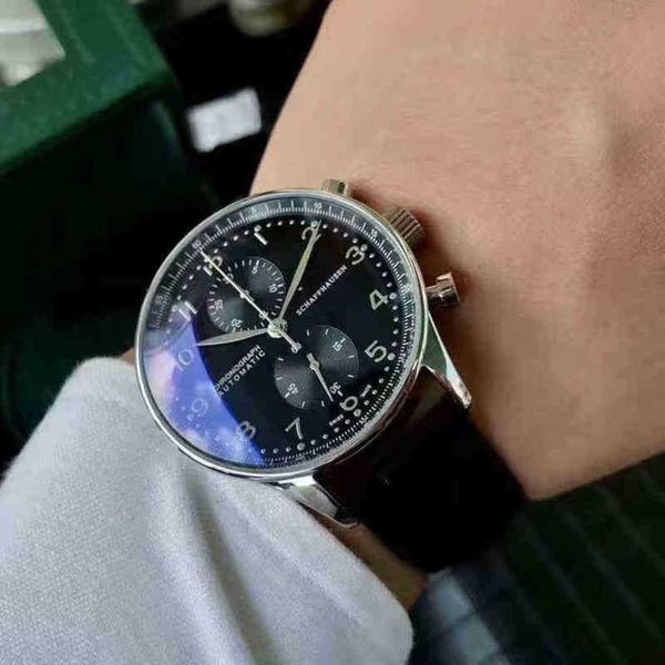 

luxury iwc pilot watch for men w9ck mechanical movement montre prx santos wristwatch ltifunctional full-automatic waterproof men's lir8, Slivery;golden