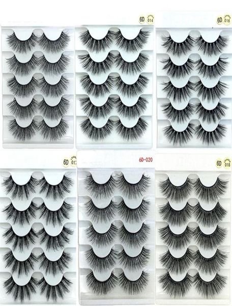 

new 5pairs fake 3d mink eyelashes thick long false eyelashes eyelash extension natural volume soft fake eye lashes eye makeup2441233