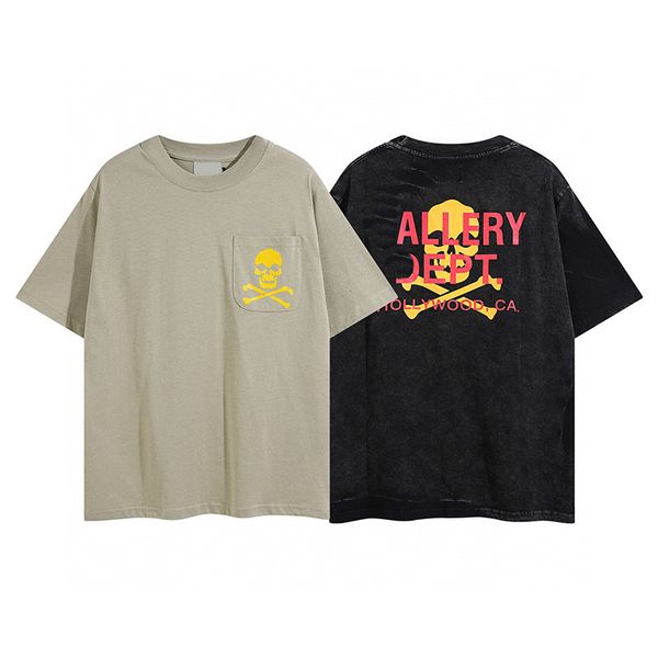 

men's plus tees & polos round neck embroidered and printed polar style summer wear with street pure cotton 2rwf, Black;brown