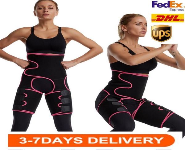 

us waist trainer 3in1 thigh trimmers with bulifter body shaper arm belt for waist support sport workout sweat bands7207804