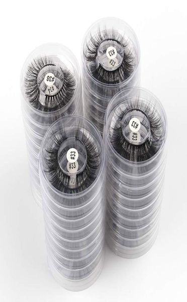 

3d fiber lash mink eyelashes 10 styles with box natural eye lashes handmade thick long soft false 5d eyelash6192472