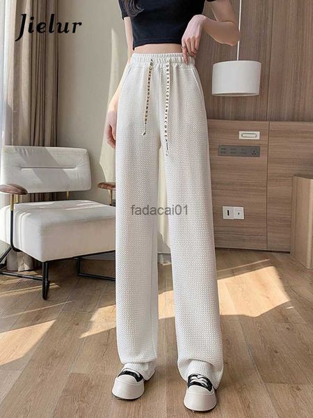

straight loose women's pants summer new high waist wide leg pants female high street fashion green trousers sxxl l230621, Black;white