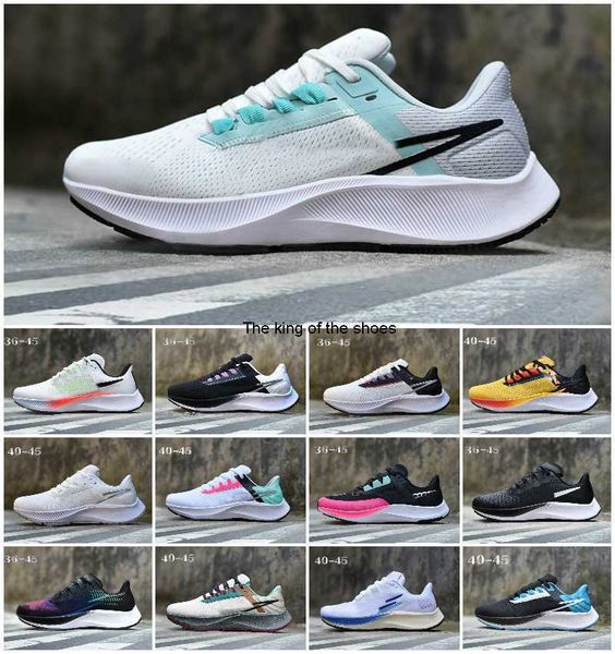 

new 2022 zoom pegasus 37 running shoes mens women flyease 38 le greedy be true triple white midnight black navy chlorine blue ribbon green w
