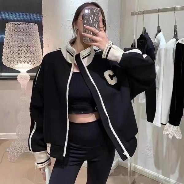 

men's jackets men fashion high-end brand jacket original design patchwork c embroidery women coat famous baseball, Black;brown
