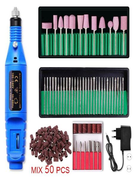 

nail drill accessories 1 set electric machine pen for manicure ceramic milling cutters sander pedicure kit equipment2651427