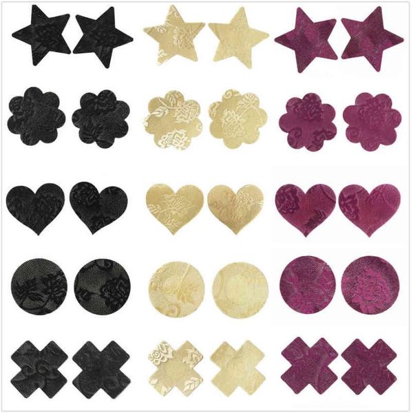 

10pairslot lace women039s nipple covers disposable breast petals flower tape stick on bra pad pastie nipple covers for wo5779879