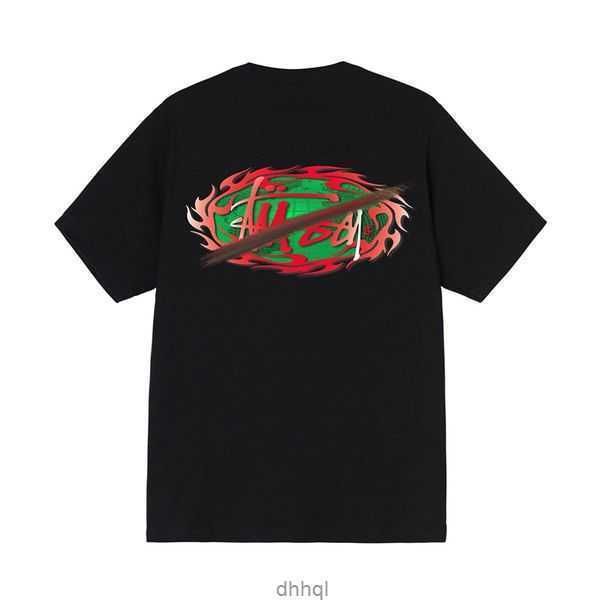 

2023 designer stussys lettering short sleeves 2023ss womens dice printed tshirts round neck pullover couples tee cotton high street fashion, White;black