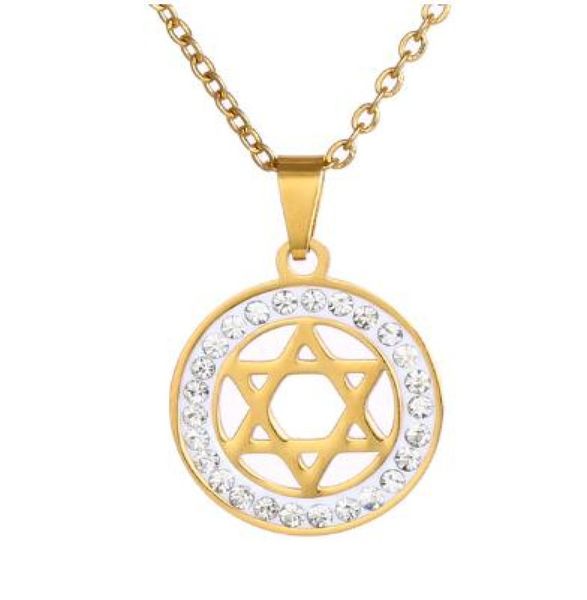 

jewish shield magen star of david judaism pendant necklace stainless steel yahadut goldsilver color menwomen israel jewelry8197028