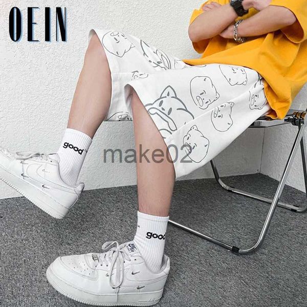 

men's plus size shorts 2023 new harajuku men shorts streetwear cartoon print jogger shorts mens summer loose elastic waist hip hop skat