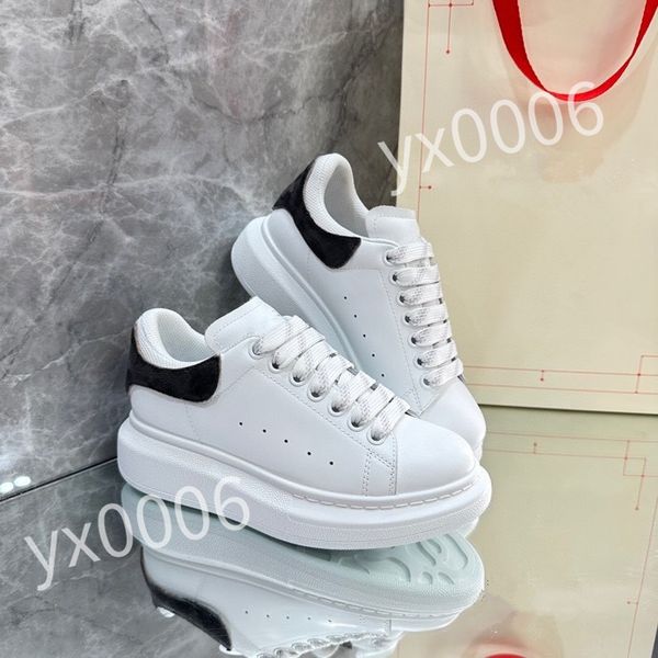 

new designers sneaker casual shoe sole white black leather womens mens high-quality flat lace up trainers sneakers size 35-46