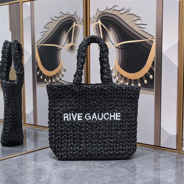 

designer luxury handbags rive gauche imitation grass crochet soft tote bag noe rive gauche handbag women bag