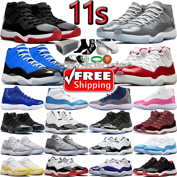 

with box 11s men basketball shoes cherry cool grey cement concord bred unc gamma blue legend midnight navy gum georgetown 72-10 low mens wom