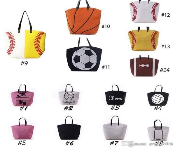 

canvas bag baseball tote sports bags casual softball bag football soccer basketball cotton canvas tote bag9159540, Black