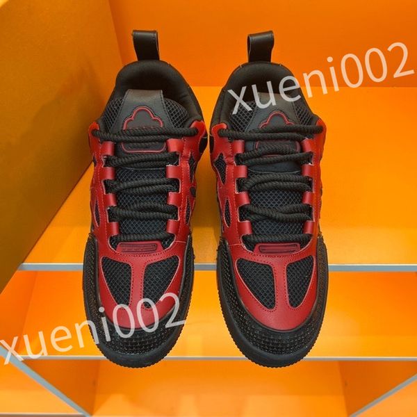 

luxurys designer casual shoes men women sneakers technical fabric breathable shoes chunky rubber sole walking party shoes, Black