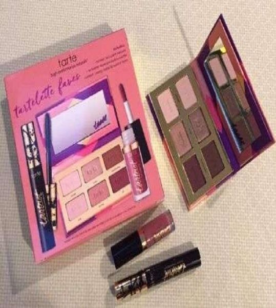 

10 set tarteist 1pcs 6 color eyeshadow1 pcs mascara1 pcs lip gloss fashion combination suit brand make up set5593558