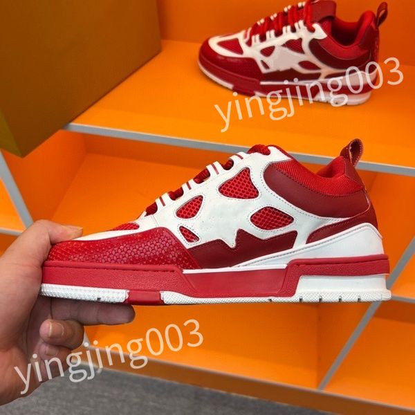 

luxury designer casual shoes sneakers leather embroidered black men chaussures white shoe walking sports platform trainers