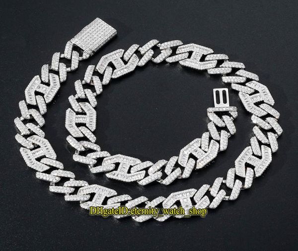 

eternity new 3 1 hip hop cz diamond inlaid necklace highend flip clasp 15mm wide bar cuban chain mens necklace iced out mens br2342237, Black