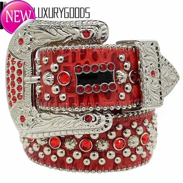 

2022 designer belt bb simon belts for men women shiny diamond belt the trojan red jet ab cintura uomo boos luxury goods55, Silver