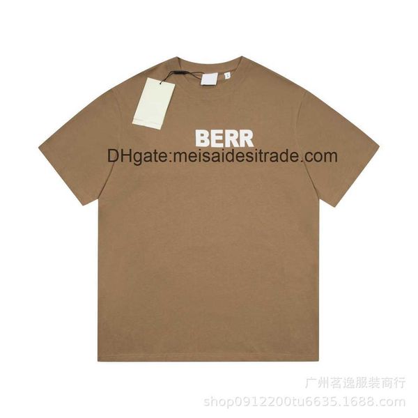 

aaaaa designer luxury t-shirt bur brand the correct version bu's classic chest print t-shirt high street casual couples fashion ins, White;black