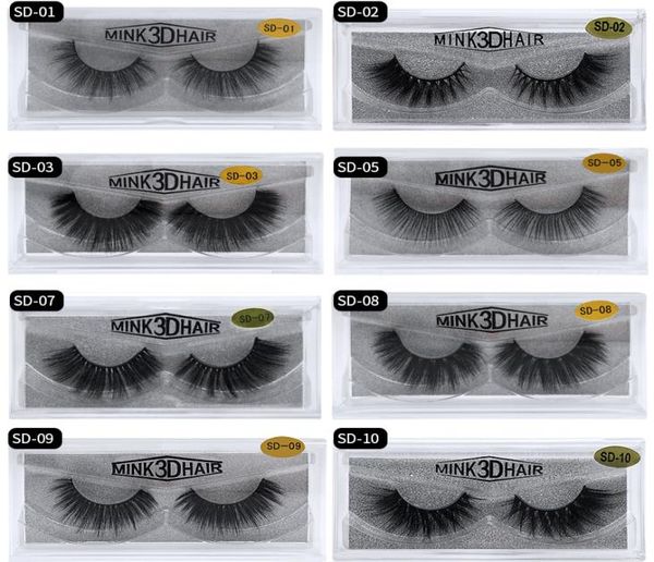 

1pairlot eyelashes 3d mink eyelashes long lasting false eyelashes reusable 3d mink lashes lash extension make up fake eye lashes2372717