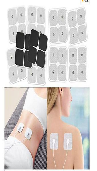 

tens unit pads replacements 2x2 inch snap electrodes patch reusable electro therapy pads for ems muscle stimulator2608401
