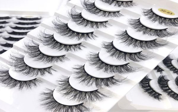 

false eyelashes whole 38pairs pack 25 mm 3d mink lashes bulk box package fluffy natural long fake makeup vendorfalse7754011