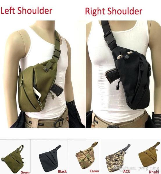 

tactical multifunctional concealed storage gun bag holster left right shoulder bags antitheft bag chest bag for hunting3190678