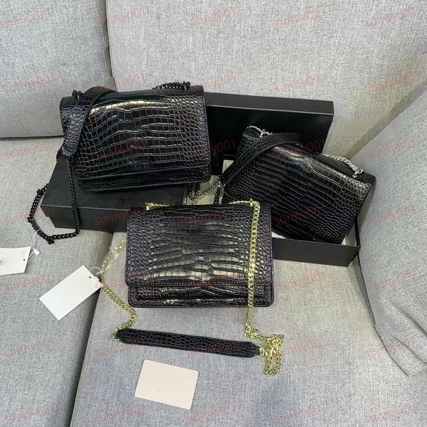 

cross body bag designer banquet wallet hardware chain women shoulder bags leisure celebrities gift style luxury crocodile plaid pattern