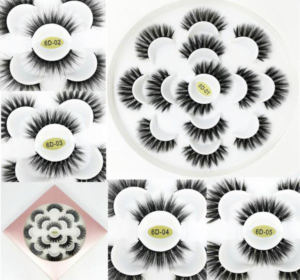 

7 pairs natural false eyelashes fake lashes long 6d mink eyelash extension wispy fluffy handmade makeup tools7593114