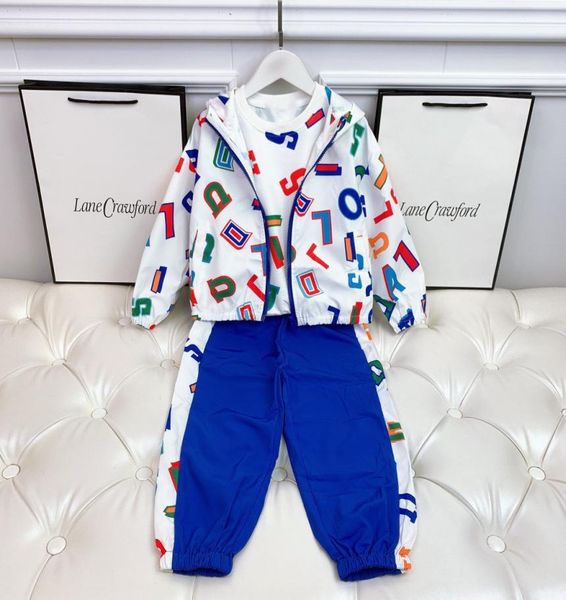 

autumn kids boys 2pcsets hoodie with pants tracksuit toddler boy print casual set children039s clothing4761063, White