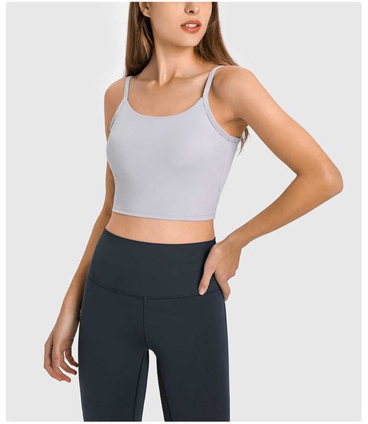 

l-018 yoga womens clothing yoga outdoor jogging gym fitness sport bra tank with chest pad breathable women's vest underwear summer