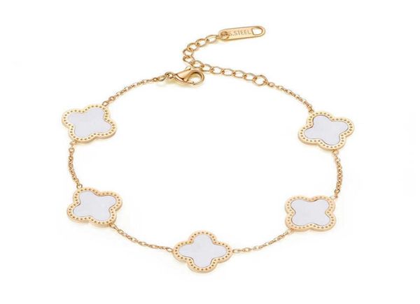 

new elegant bracelet necklace fashion woman bracelets necklaces four leaf clover special design jewelry7006126, Golden;silver