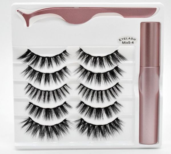 

epacket new magnetic liquid eyeliner 5 pairs1 box magnetic false mink eyelashes long lasting eyeliner false eyelashes 99997150924