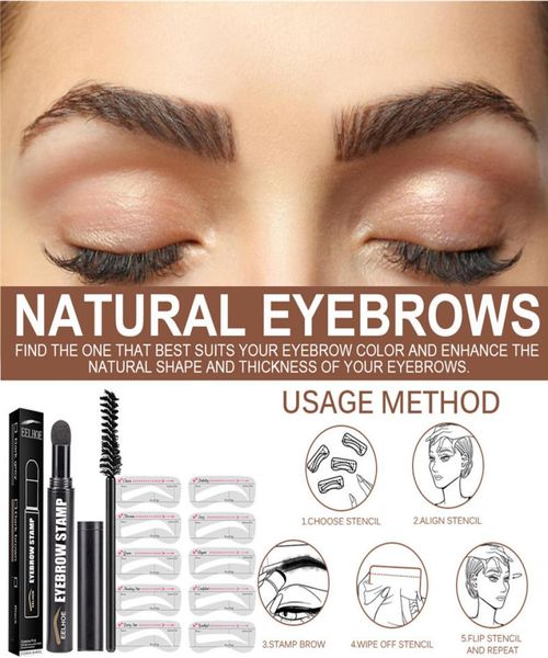 

brow stamp with stencil kit eyebrow enhancers brow pen set lazy easy eyebrows card natural waterproof9525736