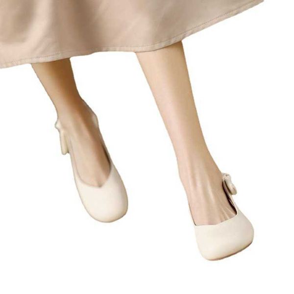 

lady sandals baotou women's 2023 summer new thick heel mary jane small fragrance round toe low back hollow single shoe 230615, Black