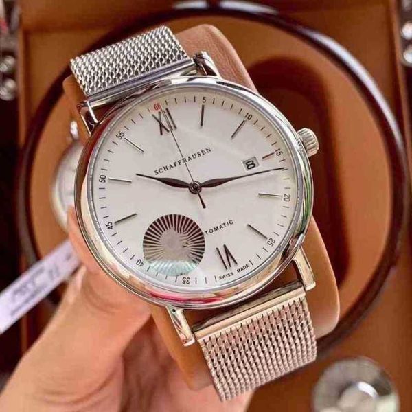 

luxury iwc pilot watch for men ryf8 mechanical movement montre prx santos wristwatch ess waterproof men's style berto fino classic wpdr, Slivery;golden