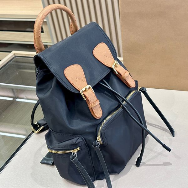 

designer school bag luxury fashion backpack men women nylon leather material waterproof backpack outdoors travel backpacks