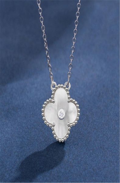 

s925 silver fashion classic 18k gold 4four leaf clover necklace pendant chain with diamaonds for womengirls valentine039s mot5316323