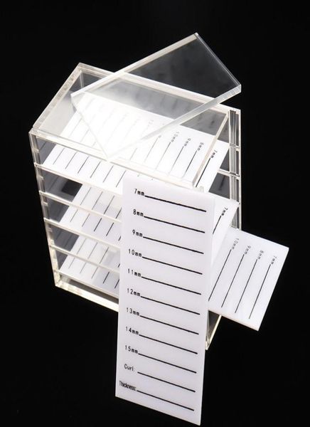 

false eyelashes eyelash extension storage box 5 layers acrylic lash holder pallet individual volume display stand tool8993910