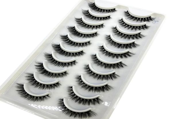 

false eyelashes 2022 10 pairs 3d faux mink lashes fluffy soft wispy volume natural long reusable eyelashs makeup6199128