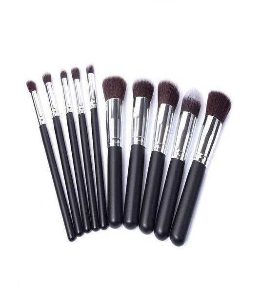 

10pcs makeup brushes professional cosmetic brush kit nylon hair wood handle eyeshadow foundation tools9635456