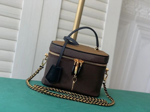 

vintage makeup bag tote chain braided leather fashion shoulder bag crossbody purse
