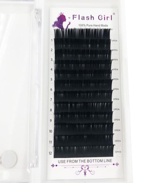 

whole flash girl classic eyelash extension sample 020 13mm lashes individual mink eyelash extension private label1182022