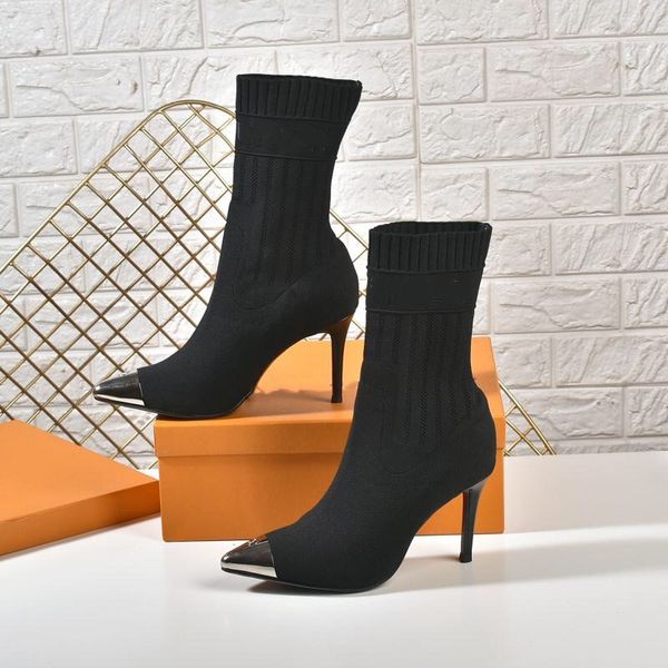 

designer martin desert boot high heels ankle boots women leather boots vintage print jacquard 0621, Black