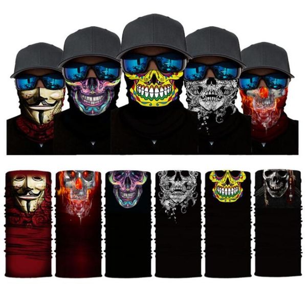 

new skull face mask outdoor sports ski bike motorcycle scarves bandana neck snood halloween party cosplay full face masks wx9655874876