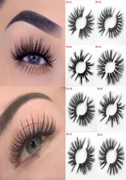 

25mm lashes dramtic 5d faux mink hair false eyelashes wispies fluffy full strips eyelashes long handmade eye extension2304804